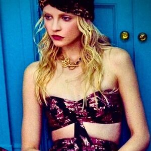 NWT For Love And Lemons Jacquard Crop Top